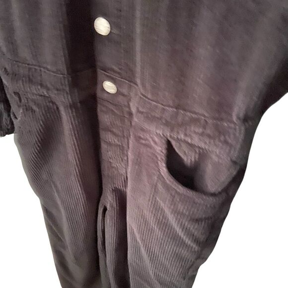 Black Corduroy Jumpsuit with Button Details in Size Small - Picture 8 of 8